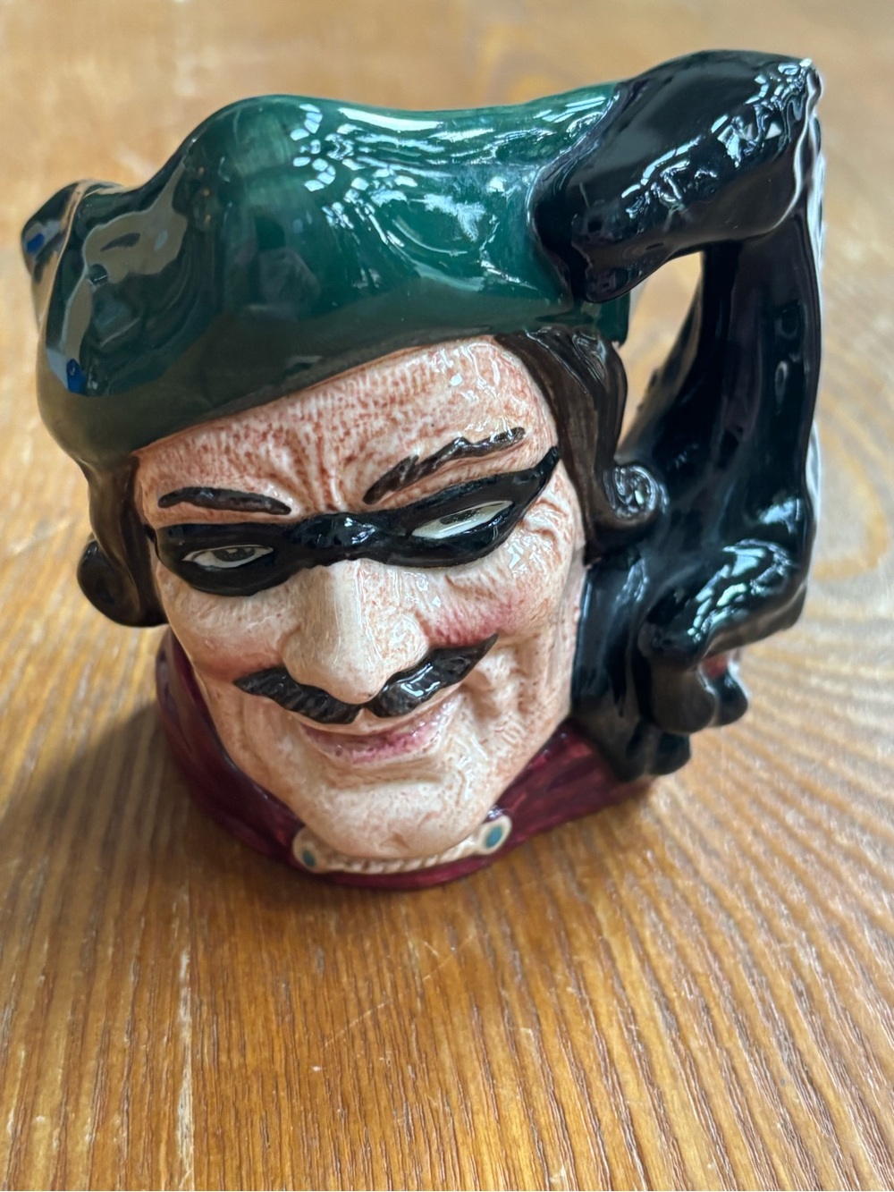 Doulton & Co 'Dick Turpin' Toby/Jester Mug - Green, Black, Burgundy